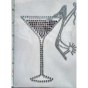 DIY Wine and shoes Transfer Hot Fix Iron on Patch